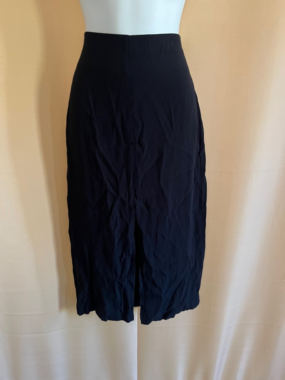 Classic Black Midi Pencil Skirt - Women